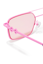Devon Rectangular-Frame Sunglasses